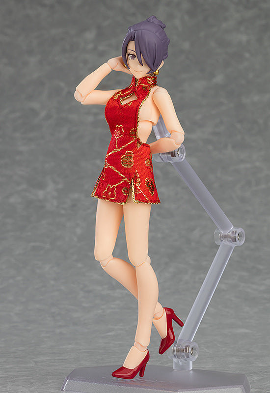 Figma Female Body (Mika) with Mini Skirt Chinese Dress Outfit