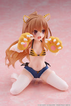 [Pre-Order] TAITO Toradora! Desktop Cute Figure Taiga Aisaka (Tiger Costume Swimwear Version)
