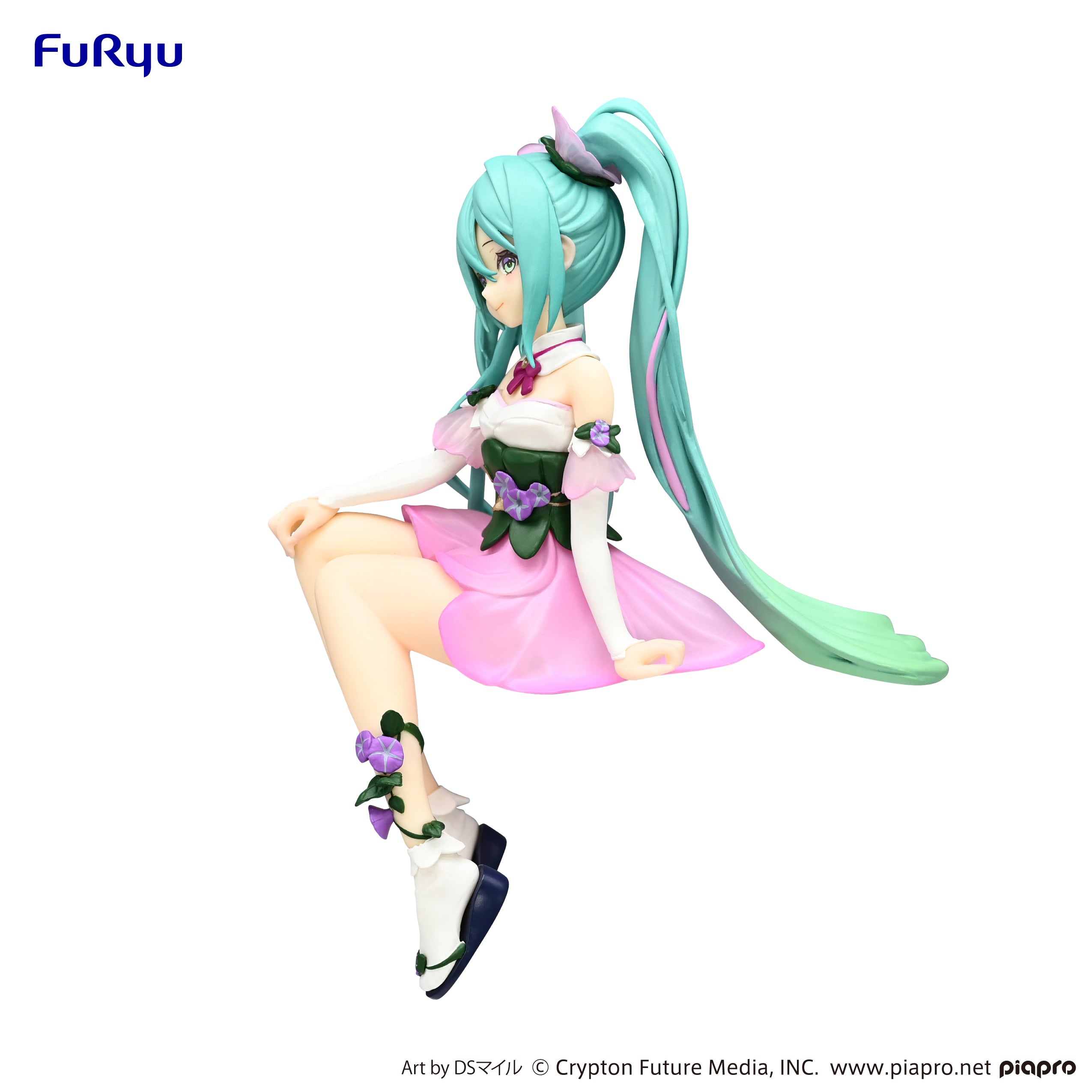 FuRyu Noodle Stopper Figure Hatsune Miku Flower Fairy Morning Glory Pink Color