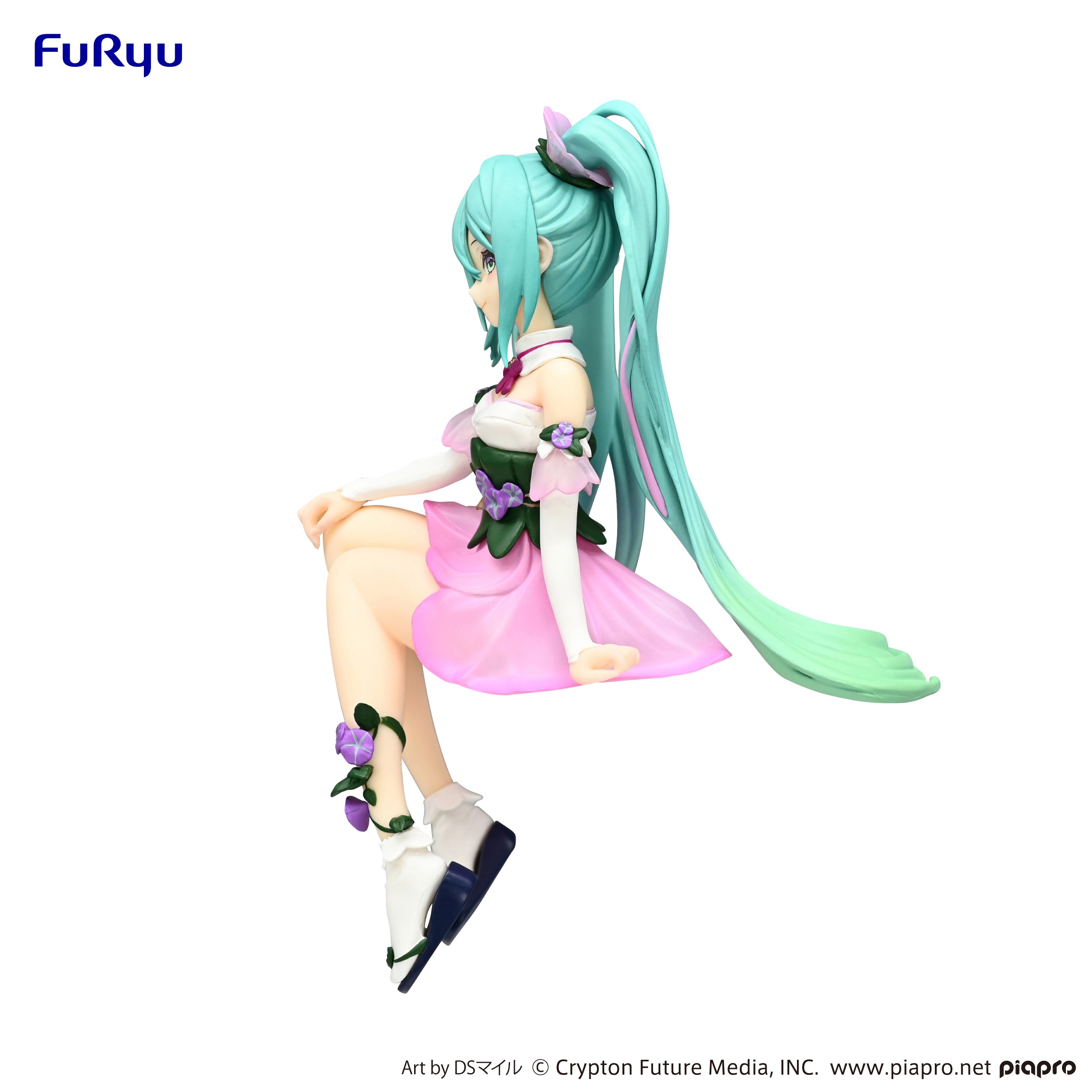 FuRyu Noodle Stopper Figure Hatsune Miku Flower Fairy Morning Glory Pink Color