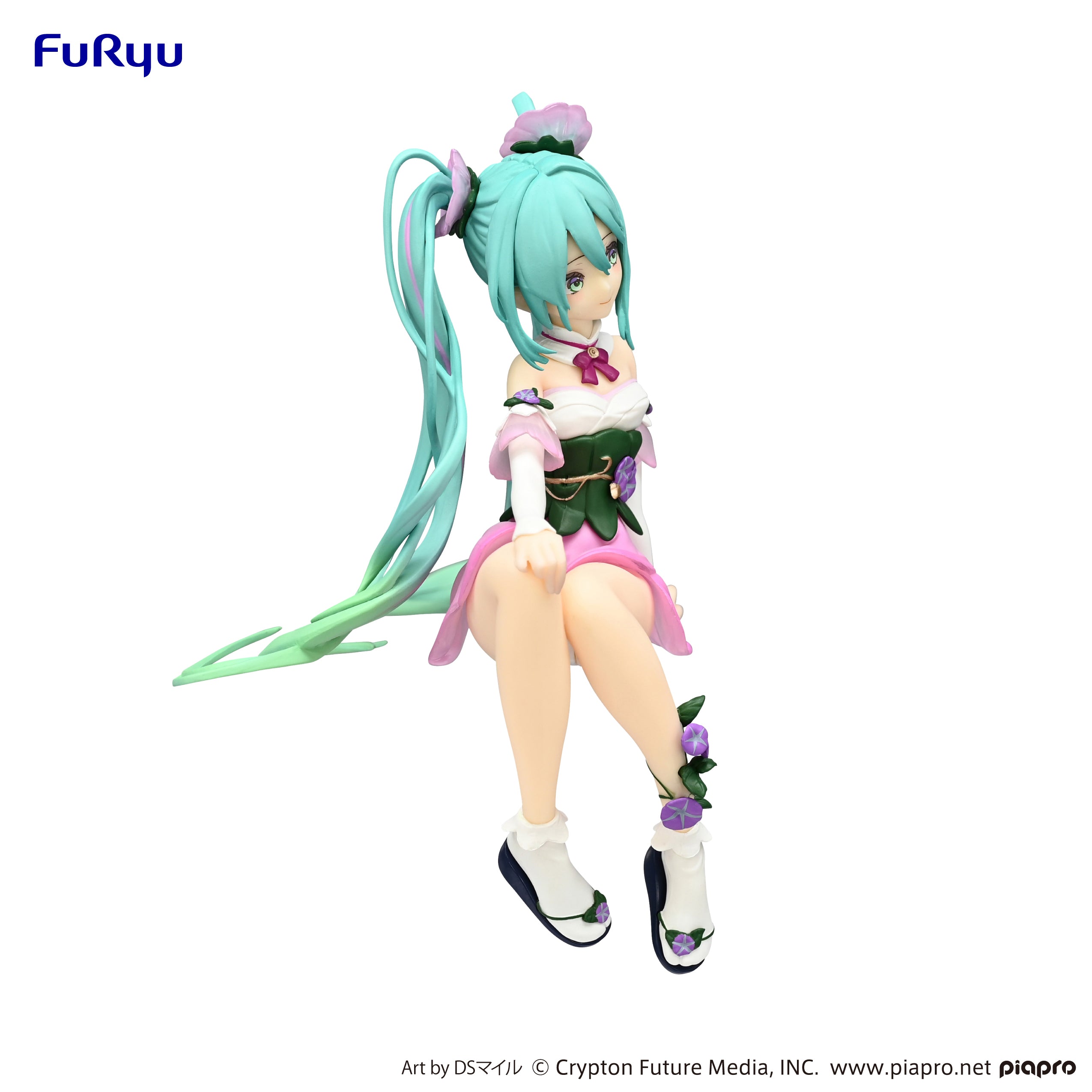 FuRyu Noodle Stopper Figure Hatsune Miku Flower Fairy Morning Glory Pink Color