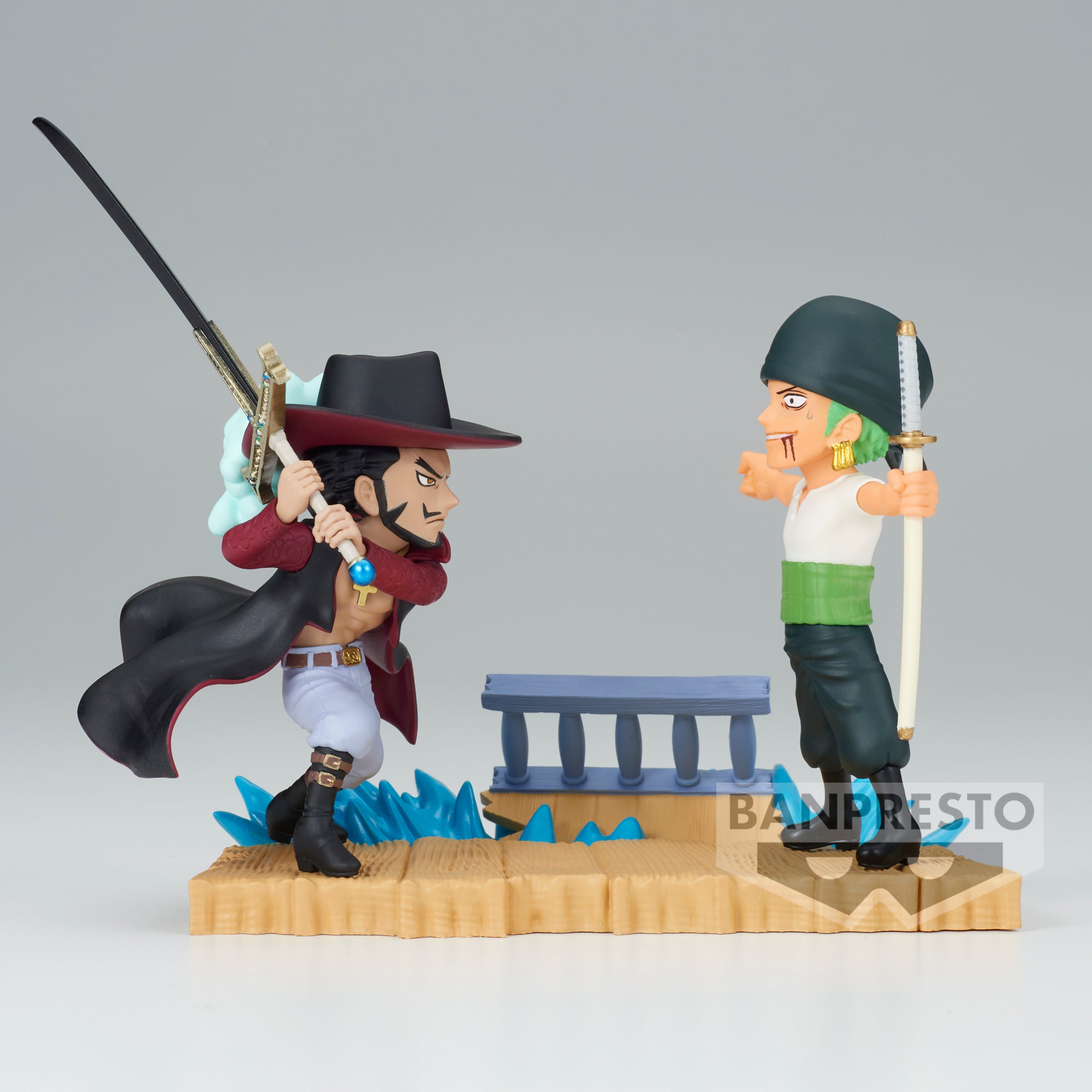 Banpresto ONE PIECE WORLD COLLECTABLE LOG STORIES-RORONOA ZORO VS DRACULE.MIHAWK- Secondary image
