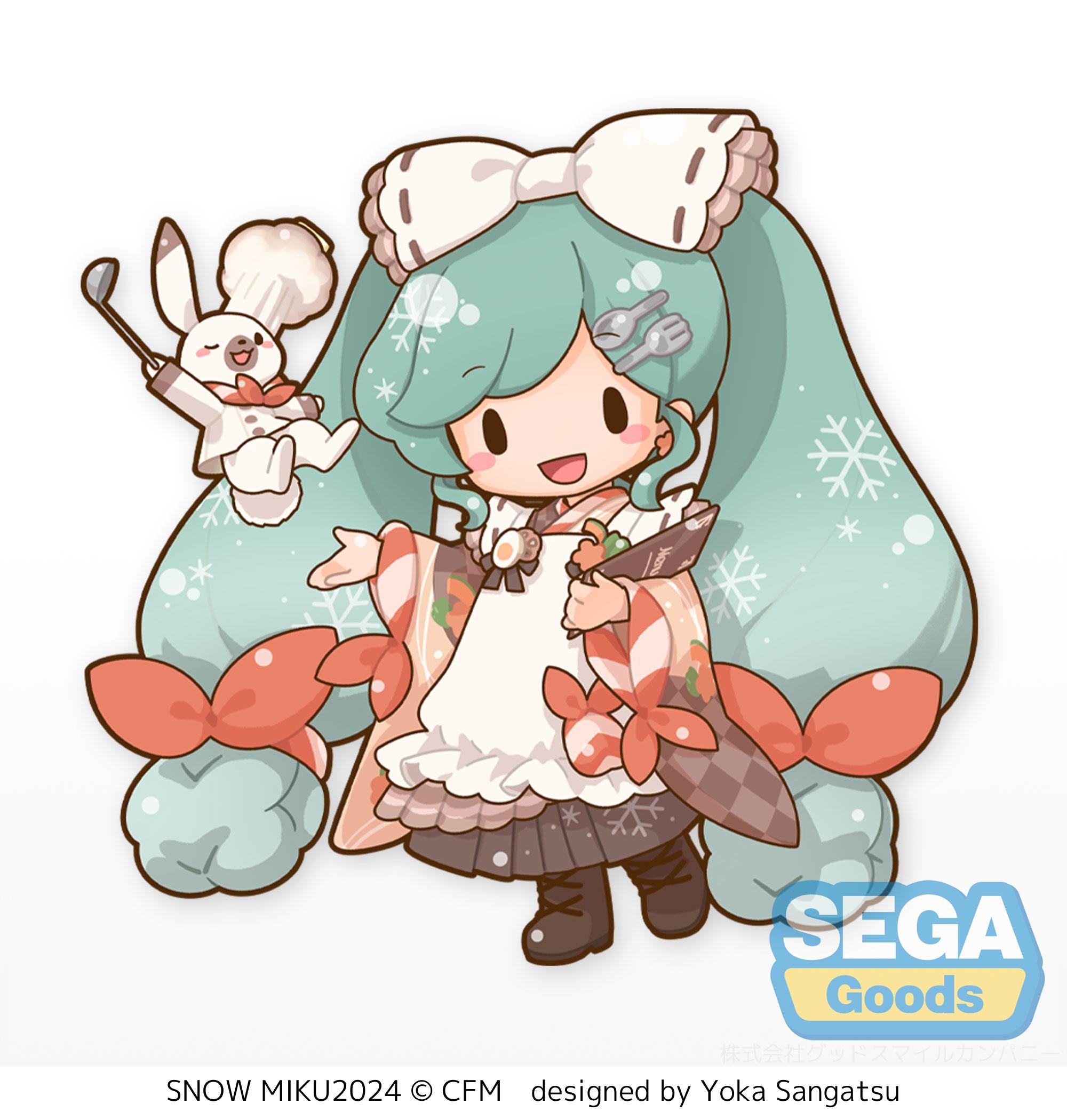 SEGA Fuwapetit Snow Miku 2024 Dodeka Jumbo Plush Main image