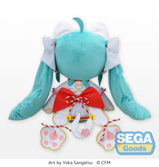 SEGA Hatsune Miku Maneki Miku Fluffy Plush (LL) Pre-Order