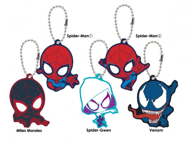 Ensky Spider-Man Chara Rubber Mascot 5 Packs Main image